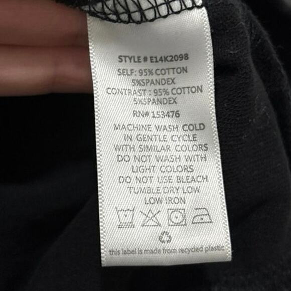 Evereve Black Ruffle Accent Terry Lined Cozy Sweatshirt Size XS - Picture 6 of 6